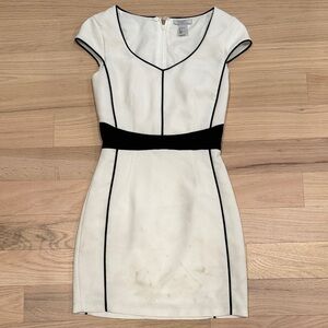 H&M White Dress with Black Trim